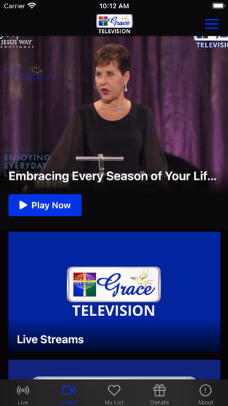 Grace TV Network Screenshot 1 - AppWisp.com Grace TV Network Screenshot 1 - AppWisp.com