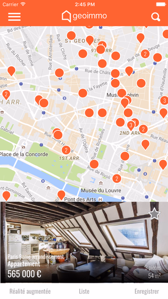 Immobilier Geoimmo Screenshot 1 - AppWisp.com Immobilier Geoimmo Screenshot 1 - AppWisp.com
