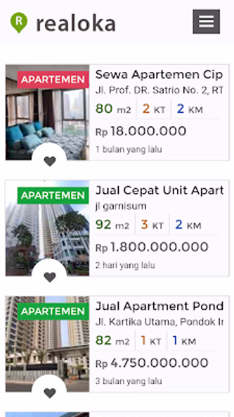 Realoka - Rumah Dijual Screenshot 2 - AppWisp.com Realoka - Rumah Dijual Screenshot 2 - AppWisp.com