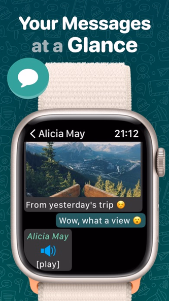 WatchChat 2: Chat on Watch Screenshot 2 - AppWisp.com WatchChat 2: Chat on Watch Screenshot 2 - AppWisp.com