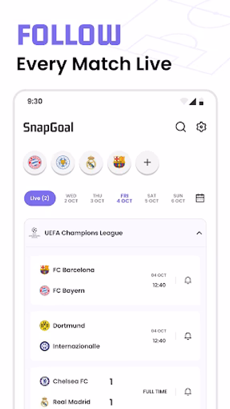 Soccer Live Scores: SnapGoal Screenshot 2 - AppWisp.com Soccer Live Scores: SnapGoal Screenshot 2 - AppWisp.com