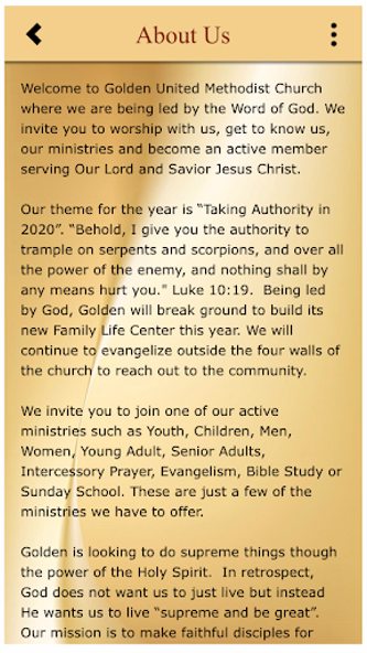 Golden Memorial UMC Screenshot 1 - AppWisp.com Golden Memorial UMC Screenshot 1 - AppWisp.com