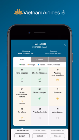 Vietnam Airlines Screenshot 4 - AppWisp.com Vietnam Airlines Screenshot 4 - AppWisp.com