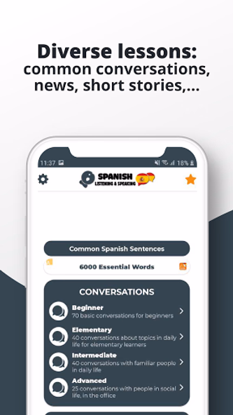 Spanish ー Listening・Speaking Screenshot 3 - AppWisp.com Spanish ー Listening・Speaking Screenshot 3 - AppWisp.com