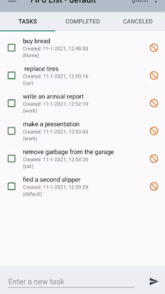 FiFo List Screenshot 2 - AppWisp.com FiFo List Screenshot 2 - AppWisp.com