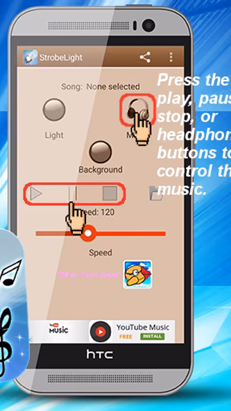 Strobe Light - w/ Music Player Screenshot 2 - AppWisp.com Strobe Light - w/ Music Player Screenshot 2 - AppWisp.com
