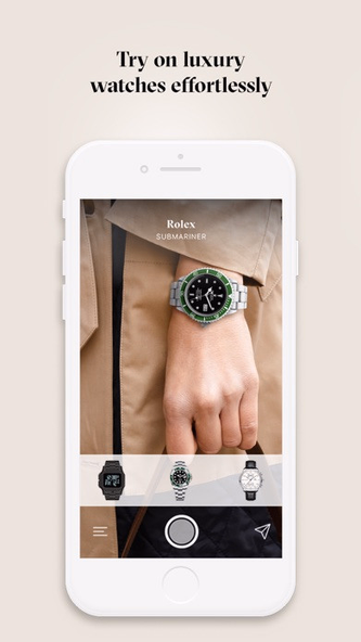 Wanna Watch: try watches in AR Screenshot 1 - AppWisp.com Wanna Watch: try watches in AR Screenshot 1 - AppWisp.com