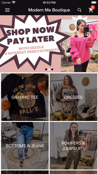 Modern Me Boutique Screenshot 1 - AppWisp.com Modern Me Boutique Screenshot 1 - AppWisp.com