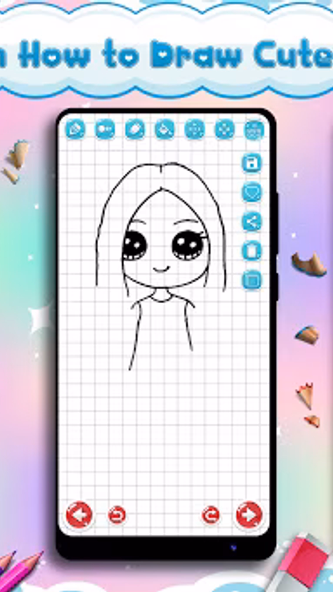 Learn to Draw Cute Girls Screenshot 3 - AppWisp.com Learn to Draw Cute Girls Screenshot 3 - AppWisp.com