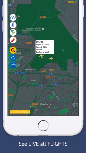 Spain Flight Radar Screenshot 2 - AppWisp.com Spain Flight Radar Screenshot 2 - AppWisp.com