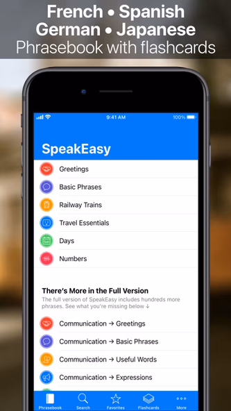 SpeakEasy Phrases & Flashcards Screenshot 1 - AppWisp.com SpeakEasy Phrases & Flashcards Screenshot 1 - AppWisp.com