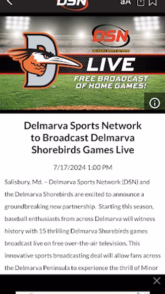 Delmarva Sports Network Screenshot 4 - AppWisp.com Delmarva Sports Network Screenshot 4 - AppWisp.com
