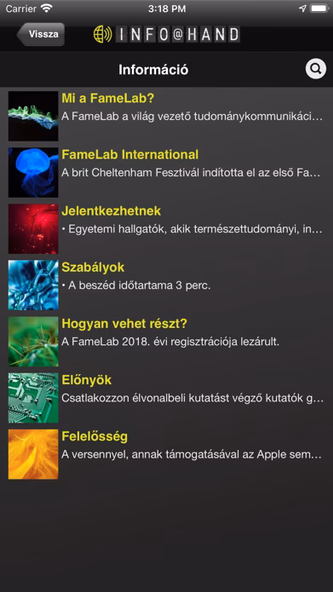 FameLab INFO@HAND Screenshot 4 - AppWisp.com FameLab INFO@HAND Screenshot 4 - AppWisp.com