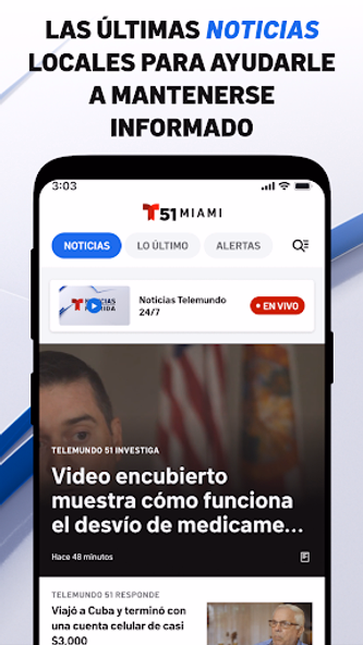 Telemundo 51 Miami: Noticias Screenshot 2 - AppWisp.com Telemundo 51 Miami: Noticias Screenshot 2 - AppWisp.com