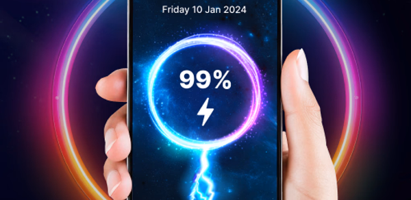 Battery charging: 3D animation Header - AppWisp.com Battery charging: 3D animation Header - AppWisp.com