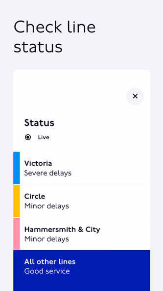 TfL Go: Plan, Pay, Travel Screenshot 1 - AppWisp.com TfL Go: Plan, Pay, Travel Screenshot 1 - AppWisp.com
