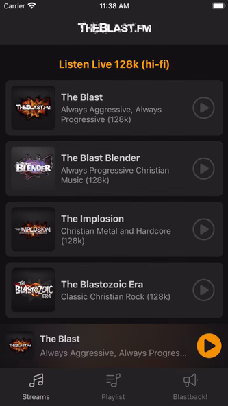TheBlast.FM - Christian Rock Screenshot 1 - AppWisp.com TheBlast.FM - Christian Rock Screenshot 1 - AppWisp.com