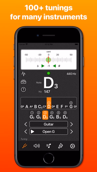 UniTuner - Chromatic Tuner Screenshot 2 - AppWisp.com UniTuner - Chromatic Tuner Screenshot 2 - AppWisp.com