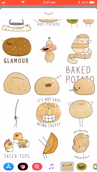 Potato Sticker Pack Screenshot 4 - AppWisp.com Potato Sticker Pack Screenshot 4 - AppWisp.com