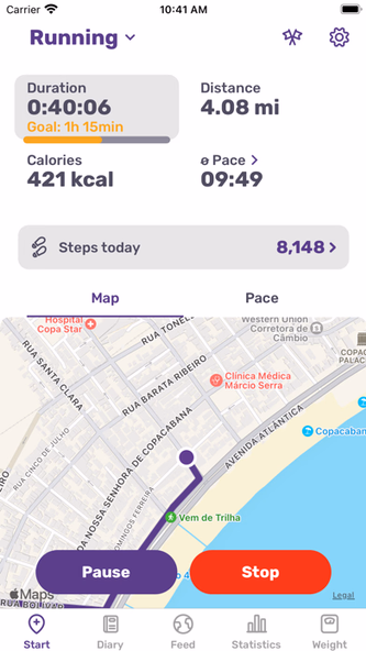 Running Tracker App – FITAPP Screenshot 1 - AppWisp.com Running Tracker App – FITAPP Screenshot 1 - AppWisp.com