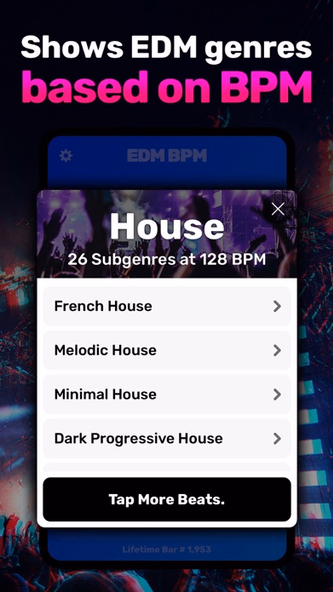 BPM Counter App ∎∎ EDM BPM Screenshot 4 - AppWisp.com BPM Counter App ∎∎ EDM BPM Screenshot 4 - AppWisp.com