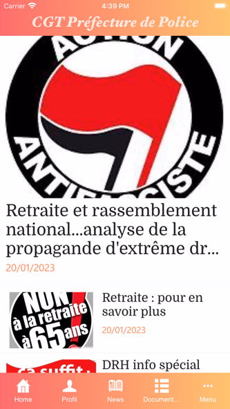CGT Préfecture de Police Screenshot 1 - AppWisp.com CGT Préfecture de Police Screenshot 1 - AppWisp.com