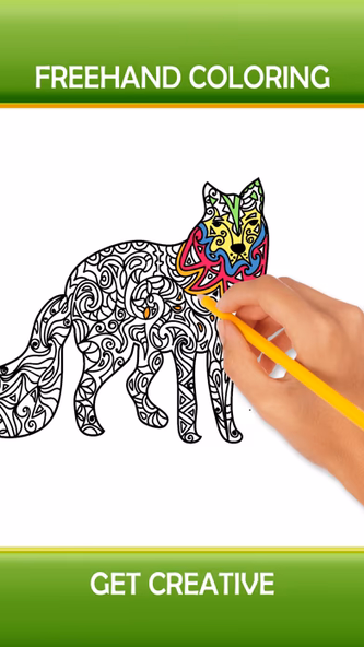 Animal Art Zen Designs - Relaxing Coloring Book for Adults Screenshot 2 - AppWisp.com Animal Art Zen Designs - Relaxing Coloring Book for Adults Screenshot 2 - AppWisp.com