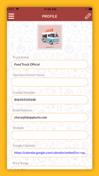 Vendor - Where's The Foodtruck Screenshot 4 - AppWisp.com Vendor - Where's The Foodtruck Screenshot 4 - AppWisp.com