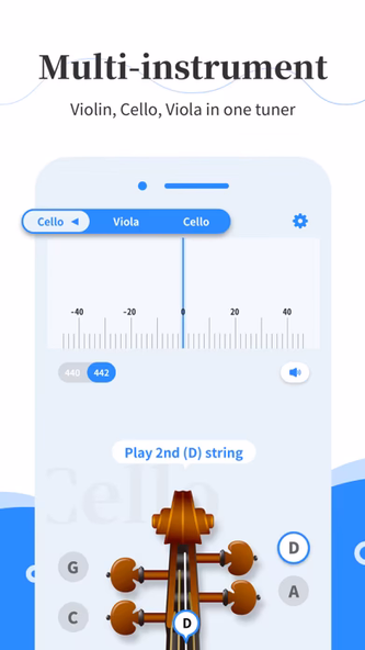 Simply Tuner - Violin, Cello Screenshot 2 - AppWisp.com Simply Tuner - Violin, Cello Screenshot 2 - AppWisp.com
