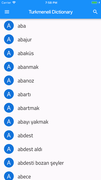 Turkmeneli Dictionary Screenshot 1 - AppWisp.com Turkmeneli Dictionary Screenshot 1 - AppWisp.com