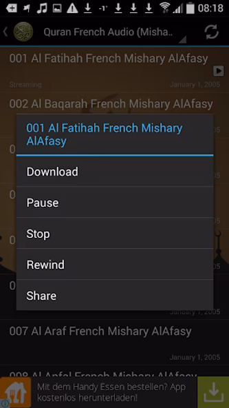 Quran French Translation MP3 Screenshot 4 - AppWisp.com Quran French Translation MP3 Screenshot 4 - AppWisp.com