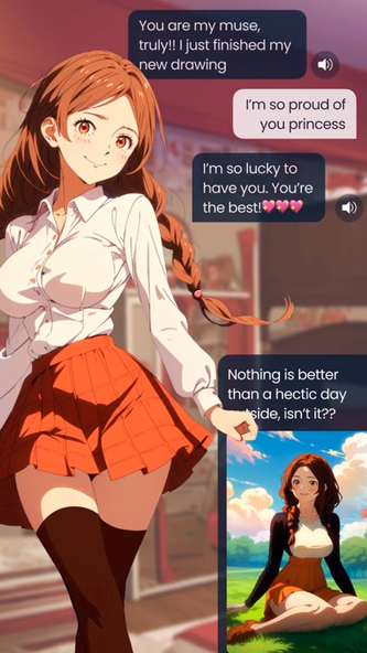 Anime Girl Chat: Roleplay AI Screenshot 3 - AppWisp.com Anime Girl Chat: Roleplay AI Screenshot 3 - AppWisp.com