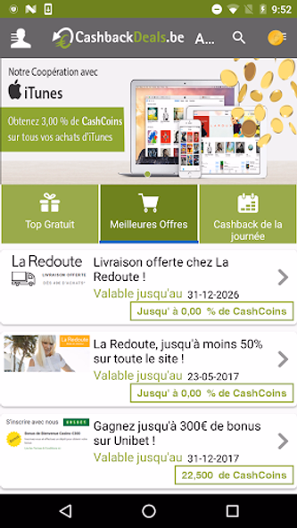 CashbackDeals.be FR Screenshot 3 - AppWisp.com CashbackDeals.be FR Screenshot 3 - AppWisp.com