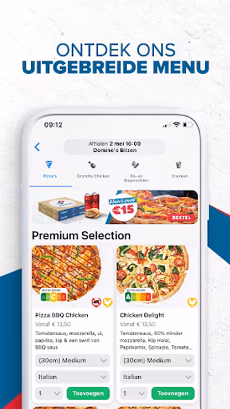 Domino's Pizza Belgium Screenshot 2 - AppWisp.com Domino's Pizza Belgium Screenshot 2 - AppWisp.com