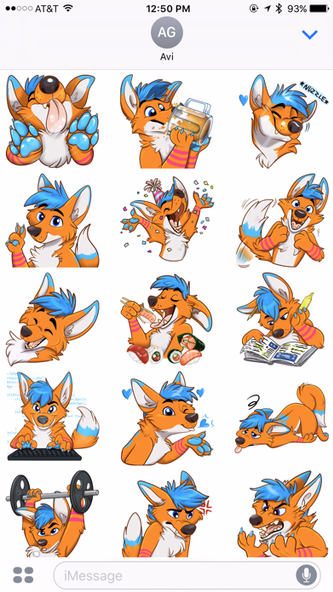 Avi Fox Sticker Pack Screenshot 1 - AppWisp.com Avi Fox Sticker Pack Screenshot 1 - AppWisp.com