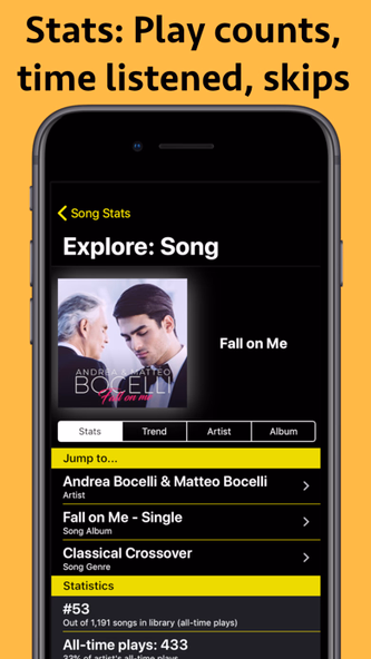 Song Stats for Apple Music Screenshot 2 - AppWisp.com Song Stats for Apple Music Screenshot 2 - AppWisp.com