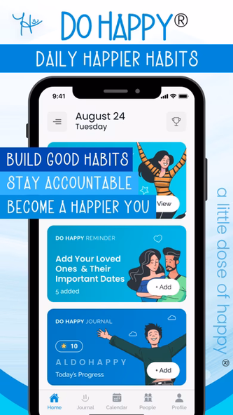 Do Happy: Daily Happier Habits Screenshot 1 - AppWisp.com Do Happy: Daily Happier Habits Screenshot 1 - AppWisp.com