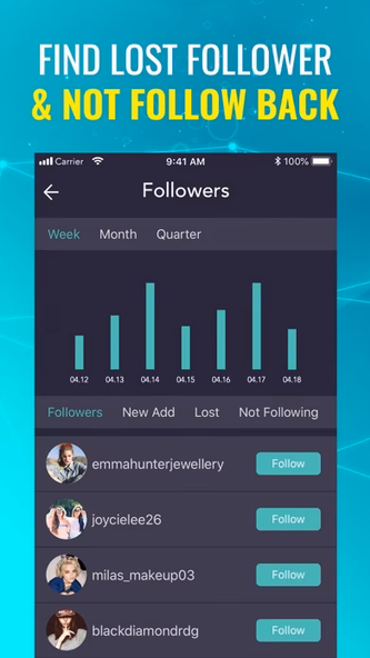 Followers Track for Instagramº Screenshot 2 - AppWisp.com Followers Track for Instagramº Screenshot 2 - AppWisp.com