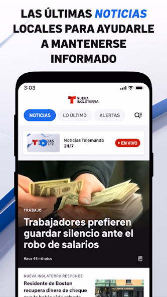 Telemundo Nueva Inglaterra Screenshot 1 - AppWisp.com Telemundo Nueva Inglaterra Screenshot 1 - AppWisp.com