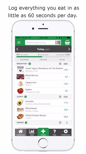 Nutritionix Track Screenshot 1 - AppWisp.com Nutritionix Track Screenshot 1 - AppWisp.com