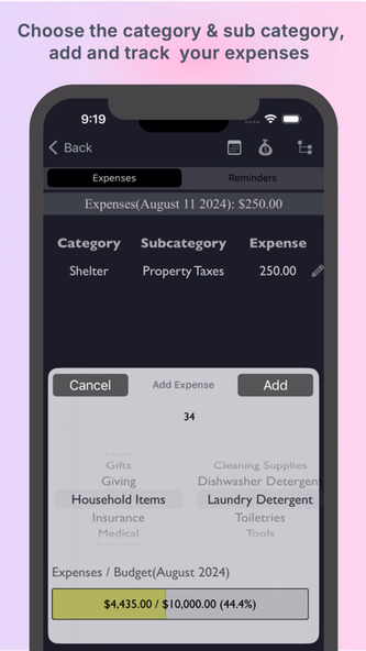 Monthly Expenses Lite: Tracker Screenshot 3 - AppWisp.com Monthly Expenses Lite: Tracker Screenshot 3 - AppWisp.com