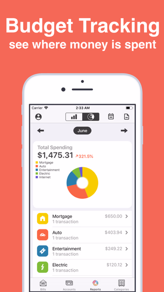 Bill Tracker Pro Screenshot 2 - AppWisp.com Bill Tracker Pro Screenshot 2 - AppWisp.com