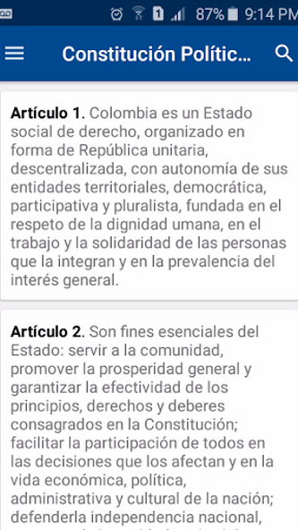 Constitución de Colombia Screenshot 2 - AppWisp.com