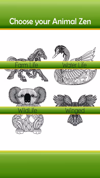 Animal Art Zen Designs - Relaxing Coloring Book for Adults Screenshot 3 - AppWisp.com Animal Art Zen Designs - Relaxing Coloring Book for Adults Screenshot 3 - AppWisp.com