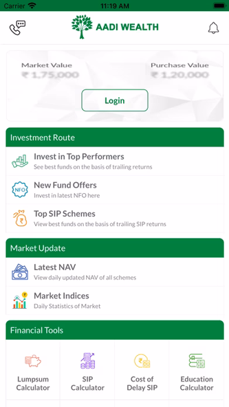 Aadi Wealth MF Screenshot 2 - AppWisp.com Aadi Wealth MF Screenshot 2 - AppWisp.com