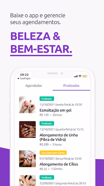 Salão na Mão: Agende Online Screenshot 2 - AppWisp.com Salão na Mão: Agende Online Screenshot 2 - AppWisp.com