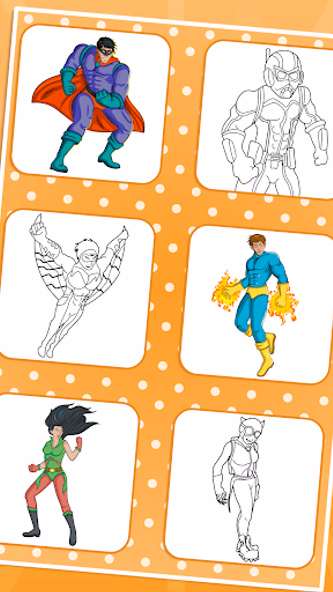 Superhero Coloring Pages Screenshot 2 - AppWisp.com Superhero Coloring Pages Screenshot 2 - AppWisp.com