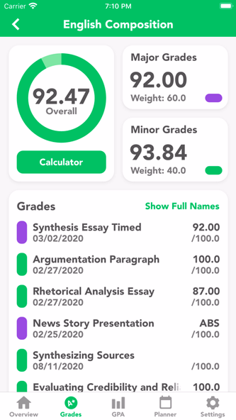 GradeWay for HAC Screenshot 4 - AppWisp.com GradeWay for HAC Screenshot 4 - AppWisp.com