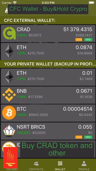 CFC Wallet-Buy&Hold&Earn CRAD Screenshot 1 - AppWisp.com CFC Wallet-Buy&Hold&Earn CRAD Screenshot 1 - AppWisp.com