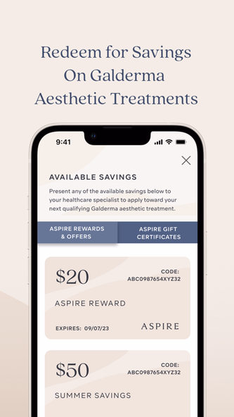 ASPIRE Galderma Rewards Screenshot 3 - AppWisp.com ASPIRE Galderma Rewards Screenshot 3 - AppWisp.com